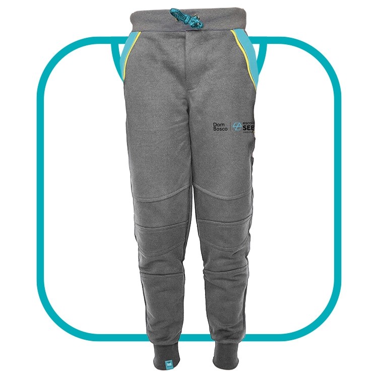 CALÇA DE MOLETOM FELPADO MESCLA DOM BOSCO